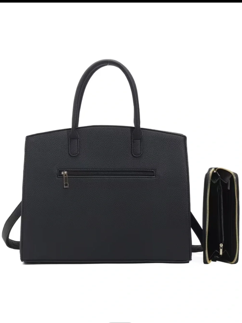 NWT VICI Arianna Black Tote Bag With Gold Hardware And Detachable Strap.